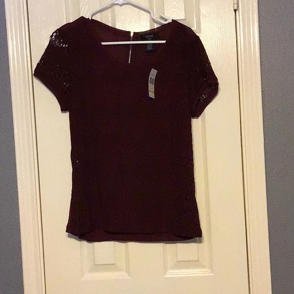 Maroon Lace Shirt - Picture 1 of 2